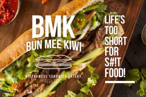 Branding design for restaurant Bun Mee Kiwi